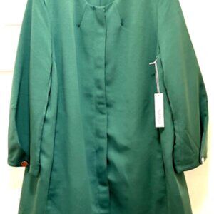 NWT Chico's Topper Faille 3/4 Sleeve Jacket Jardin Green Size 4 20-22